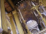 London St. Pauls Cathedral 05 Quire Looking Back To Dome From the far east of St. Paul�s Cathedral, here is a view looking past the quire to the ceiling and the main dome area.